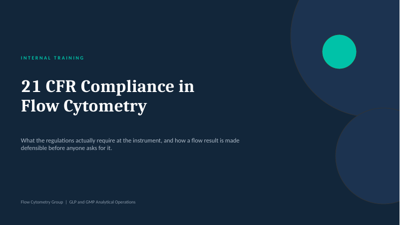 21 CFR Part 11 for Flow Cytometry: Training Deck